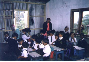 Students in classroom in Kalimpong India